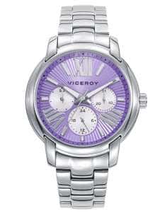 Reloj para Mujer de Acero con Esfera Lila y Multifunción - Viceroy 401268-93
