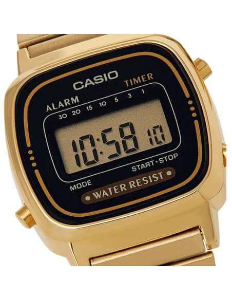 Reloj Unisex colección Vintage Dorado y Negro  - Casio LA670WEGA-1EF