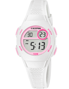 Reloj para Niña Digital Blanco y Rosa 100M - Calypso K5831/1