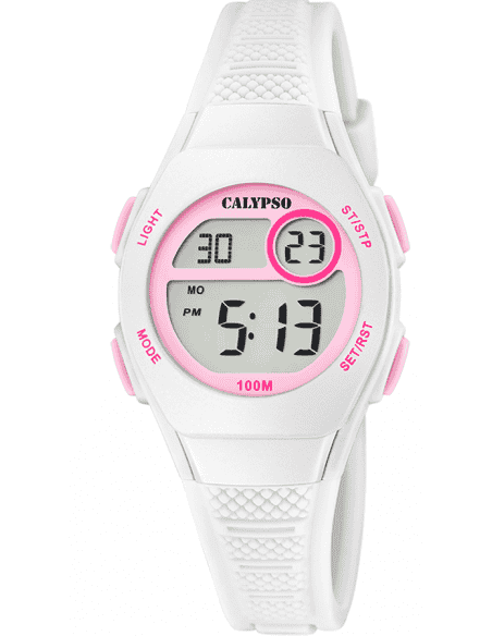 Reloj para Niña Digital Blanco y Rosa 100M - Calypso K5831/1