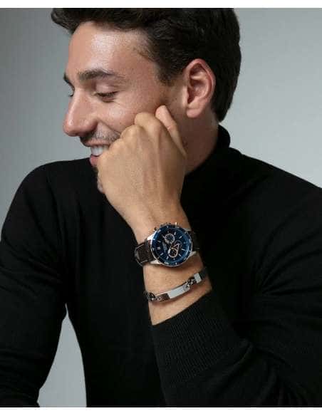 Reloj para Hombre Chronograph Azul con Correa de Piel Marrón - Viceroy 46845-37