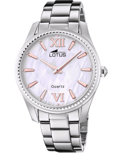 Reloj para Mujer de Acero con Esfera Nácar y Detalles Rosé- Lotus 18898/A