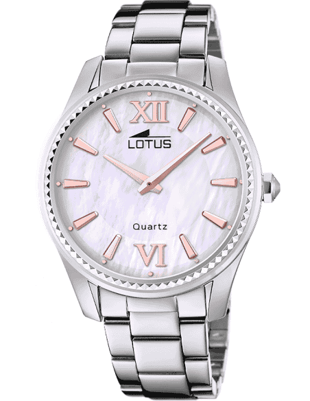 Reloj para Mujer de Acero con Esfera Nácar y Detalles Rosé- Lotus 18898/A