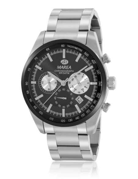 Reloj para Hombre Marea Cronógrafo en Acero Plateado con Esfera Negra y Plata - Marea B54188/2
