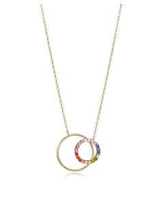 Collar para Mujer de plata dorada con circonitas  de colores - Viceroy 4128C100-39