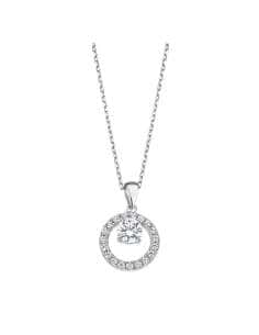 Collar para Mujer colgante con un cerco de circonitas -...