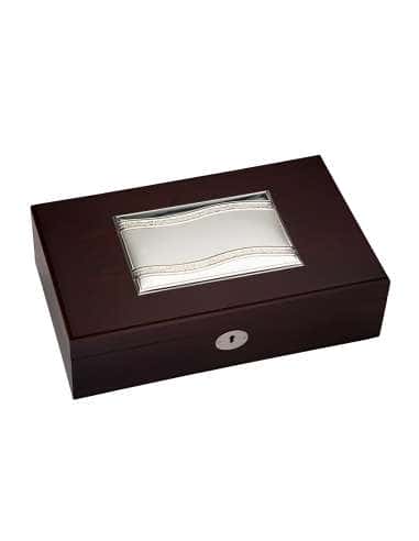 Joyero rectangular con bandeja organizadora con llave - Global Argenti LU7531