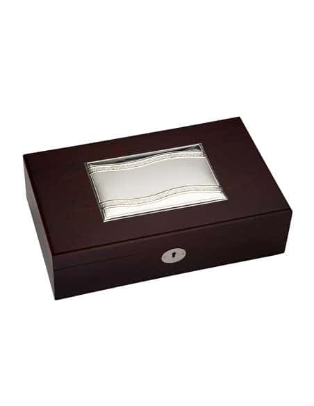 Joyero rectangular con bandeja organizadora con llave - Global Argenti LU7531