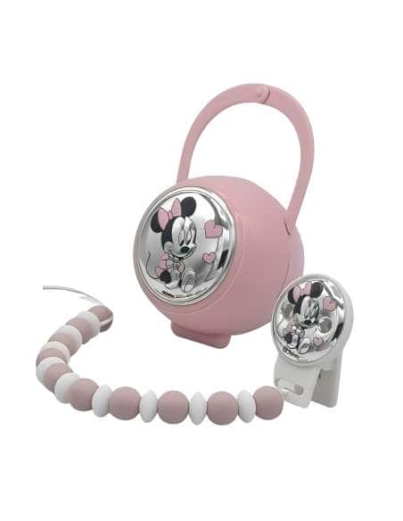 Set Infantil Portachupetes con Pinza  infantil Disney Minnie Mouse - Disney D369 RA