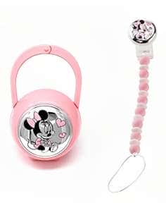 Set Infantil Portachupetes con Pinza  infantil Disney Minnie Mouse - Disney D369 RA