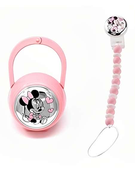 Set Infantil Portachupetes con Pinza  infantil Disney Minnie Mouse - Disney D369 RA
