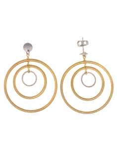 Pendientes para Mujer Chapado en Dorado y Rodio Circulos - Salvatore 203A0175