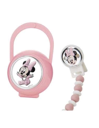 Set Infantil PortaChupete Pinza Mordedor Bebe Minnie Mouse - Disney D567RA
