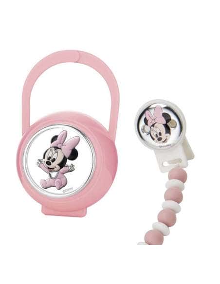 Set Infantil PortaChupete Pinza Mordedor Bebe Minnie Mouse - Disney D567RA