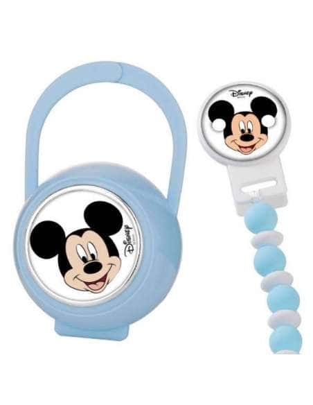 Set Infantil PortaChupete Pinza Mordedor Mickey Mouse - Disney D491 C