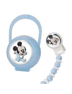 Set Infantil Porta Chupete Pinza Mordedor Bebe Mickey Mouse - Disney D547C