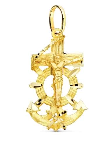 Colgante Cruz del Mar de Oro - Oro Amarillo 18K