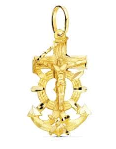 Colgante Cruz del Mar de Oro - Oro Amarillo 18K