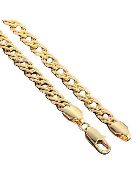 Cadena Caballero doble Rombo  - Oro amarillo 18k