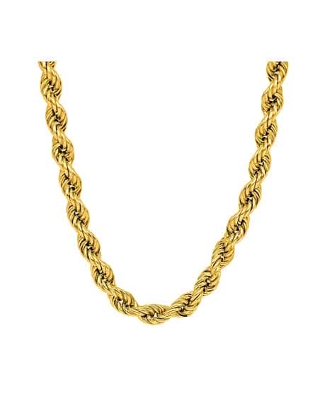 Cadena trenzada o Cordón Salomónico Unisex  - Oro Amarillo 18K