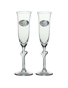 Copas para Boda con Alianzas y Pies con Corazones - Global Argenti GA4220A