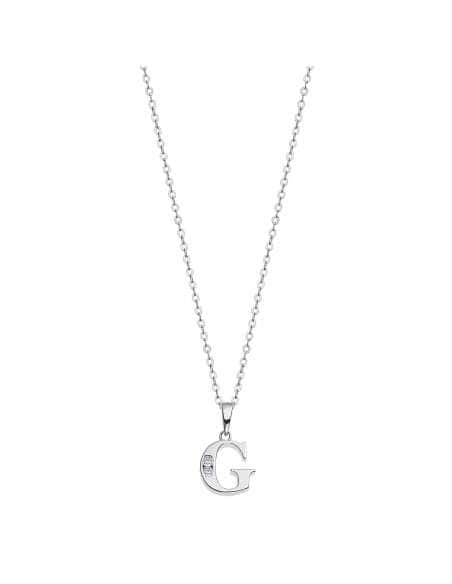 Collar para Mujer plata de ley con la letra G - Lotus LP3054-1/G