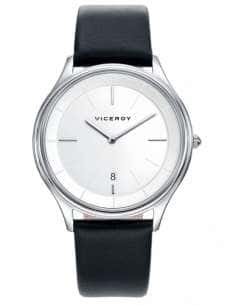 Reloj para Hombre Clásico con Esfera Blanca y Correa de Piel Negra - Viceroy 471045-07