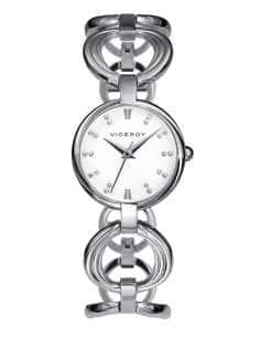Reloj para Mujer de Acero con Correa de Diseño y Esfera con Circonitas - Viceroy 432204-07
