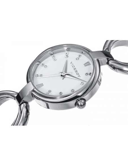 Reloj para Mujer de Acero con Correa de Diseño y Esfera con Circonitas - Viceroy 432204-07