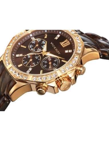 Reloj para Mujer Dorado con Circonitas y Correa...