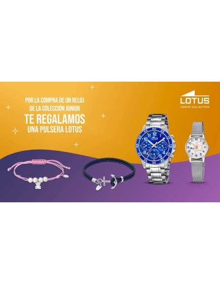 Pack Reloj y Complementos  para Niño Cronógrafo negro con detalles rojos con pulsera de acero - Lotus Junior 18858/2