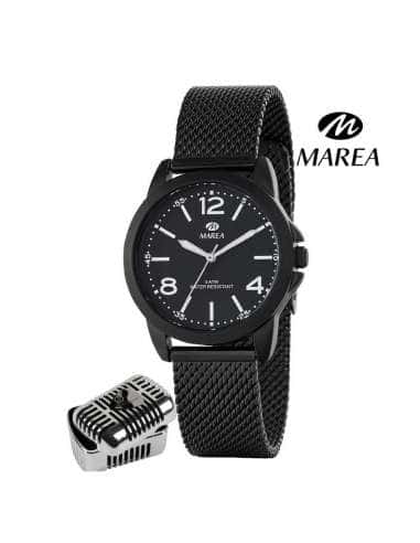 Reloj para Mujer de Acero Negro con Correa de Malla - Marea B41222/3