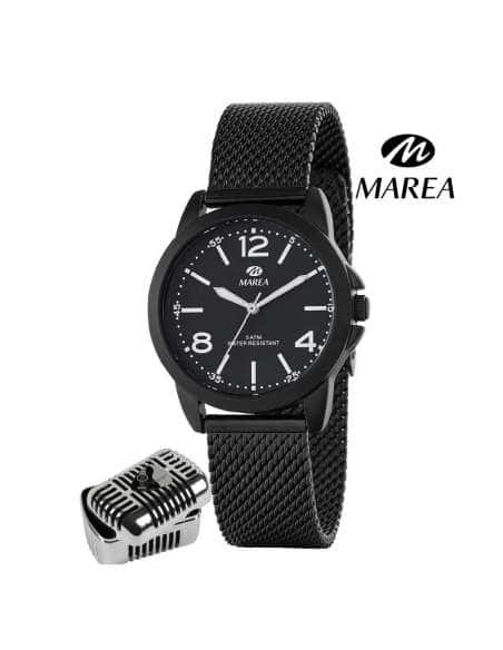 Reloj para Mujer de Acero Negro con Correa de Malla - Marea B41222/3