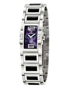 Reloj para Mujer de Acero con Detalles Negros y Esfera Rectangular - Festina F16233/6
