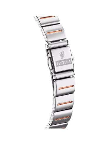 Reloj para Mujer Bicolor en Acero con Detalles en Dorado Rosado - Festina F20320/2