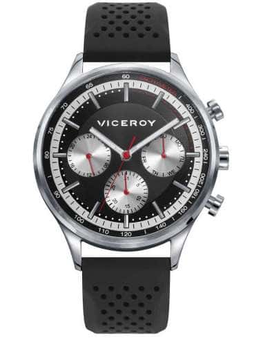 Reloj para Hombre Cronógrafo Deportivo con Esfera Negra y Correa de Silicona - Viceroy 471317-57