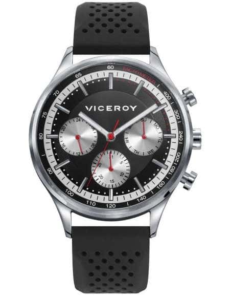 Reloj para Hombre Cronógrafo Deportivo con Esfera Negra y Correa de Silicona - Viceroy 471317-57