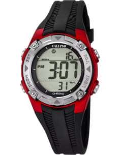 Reloj para Niño Digital Deportivo con Correa Negra y Bisel Rojo - Calypso K5685/6