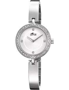 Reloj para Mujer con Correa Rígida Plateada y Bisel con Circonitas - Lotus 18547/1