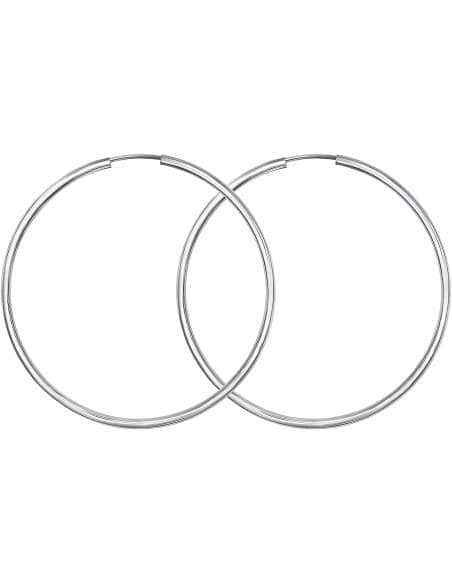 Pendientes para Mujer Oro Blanco Aro 52mm circunferencia - Oro Blanco 18k