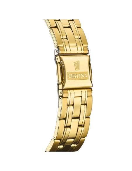 Reloj para Hombre Clásico en Acero Dorado con Esfera Blanca - Festina F20513/2