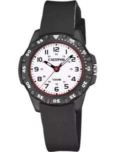 Reloj para Niño Analógico con Correa Negra y Resistencia al Agua 100M- Calypso K5821/3