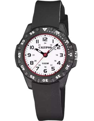 Reloj para Niño Analógico con Correa Negra y Resistencia al Agua 100M- Calypso K5821/3