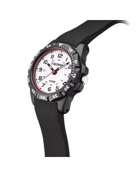 Reloj para Niño Analógico con Correa Negra y Resistencia al Agua 100M- Calypso K5821/3