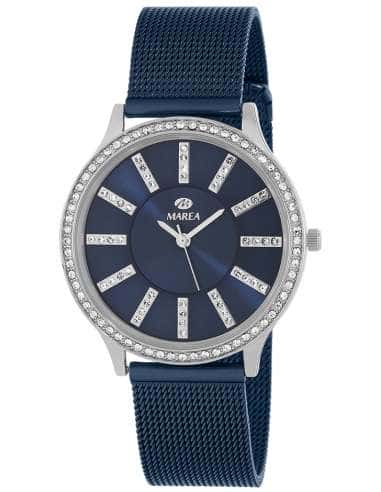 Reloj para Mujer con Correa Azul de Malla y Esfera con Circonitas - Marea B41265/5