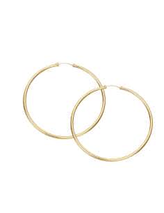 Pendientes para Mujer en Oro Aro caña 35mm de diámetro - Oro amarillo 18K