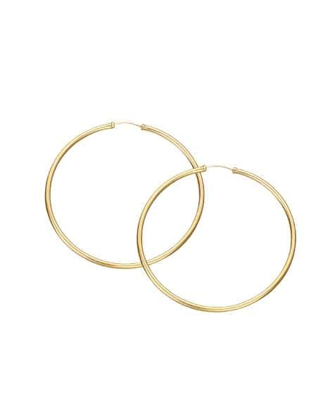 Pendientes para Mujer en Oro Aro caña 35mm de diámetro - Oro amarillo 18K