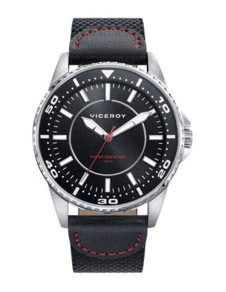 Reloj para Niño Deportivo con Correa Negra y Detalles Rojos  - Viceroy 46769-57