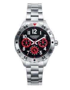 Reloj para Niño Deportivo con Correa de Acero y Detalles en Rojo - Viceroy 401109-55