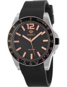 Reloj para Hombre Deportivo con Esfera Negra, Detalles Rosados y Correa de Silicona - Marea B35344/1